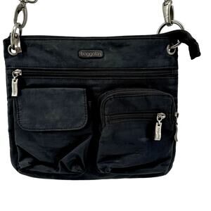 Baggallini Modern Everywhere Slim Crossbody Bag Travel Adjustable Outdoor Black